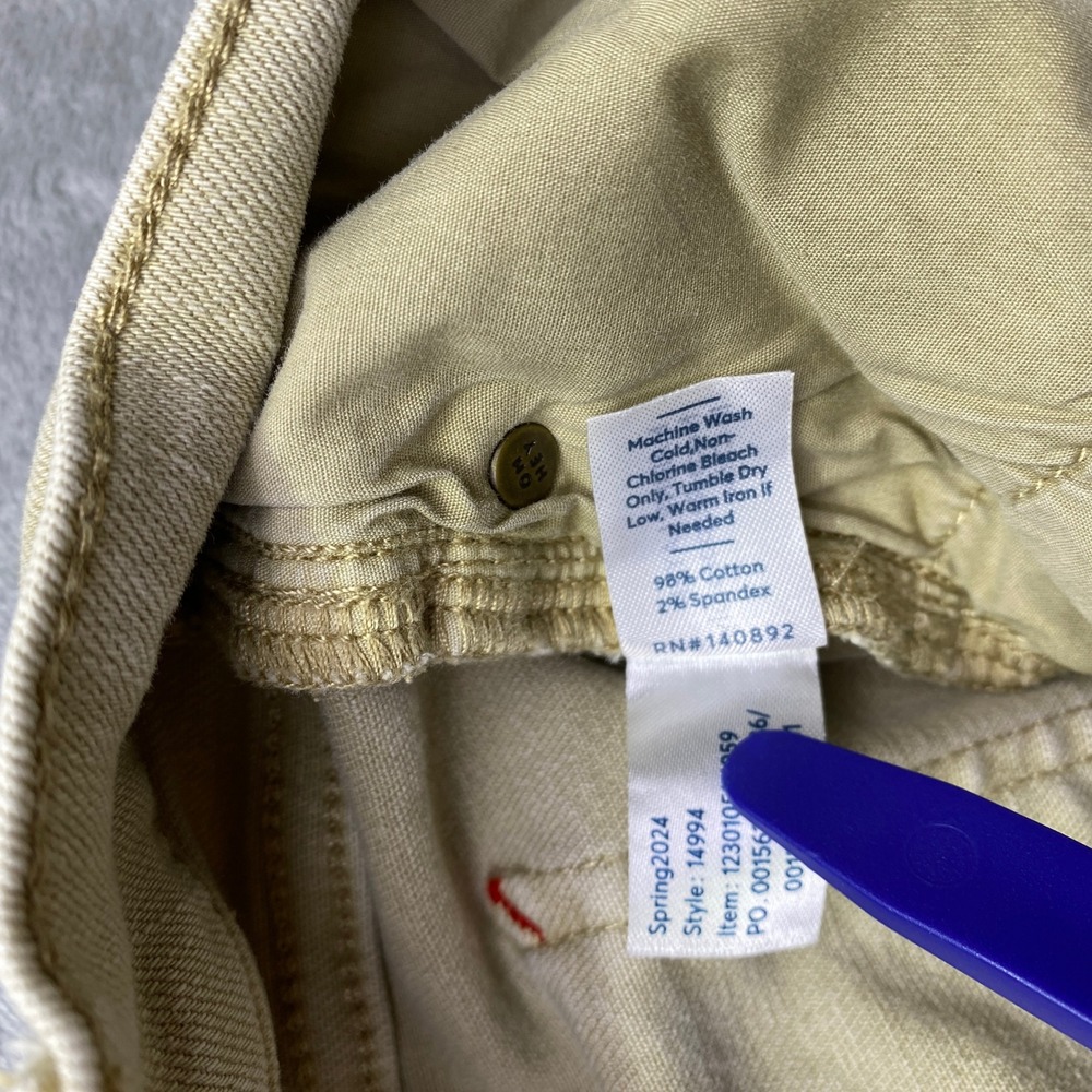 Marine Layer Mens 5 Pocket Athletic Fit Twill Pant Khaki Tan Sz 32 Fits 29" - Picture 9 of 11